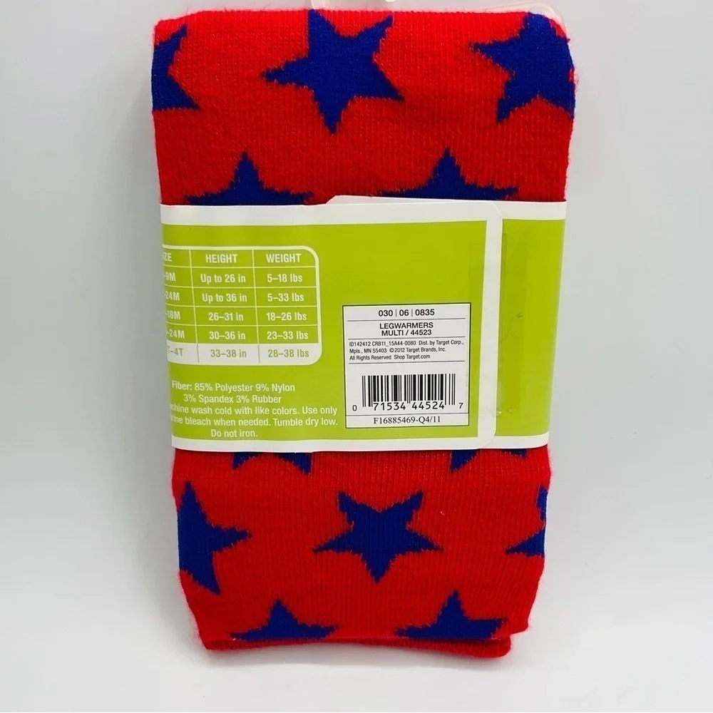 CIRCO Legwarmers One Pair Size 2T-4T Stars Red Blue Cute Girl Toddler Target